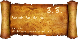 Bauch Bojána névjegykártya
